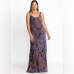 JOHNNY WAS OMO BURNOUT PEONY DRESS